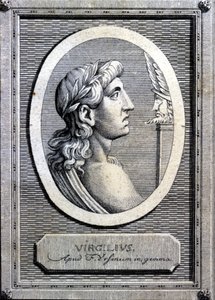 Virgil (70 - 19 v.Chr.), Latijnse dichter. Gravure uit de 18e eeuw door Unknown artist