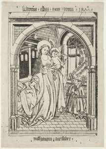 Maagd en Kind, Abt Ludwig Knielend door Unknown artist