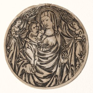 Maagd en Kind met Twee Engelen door Unknown artist