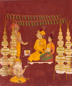 Huwelijksceremonie met Brahma Aanwezig door Unknown artist