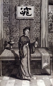 Vrouw van de Chinese adel. “De China Monumenta” door Athanasius Kircher (1601 - 1680), jezuïet, oriëntalist en Duitse geleerde, Amsterdam 1667 door Unknown artist