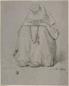 Vrouw met rozenkrans door Unknown artist