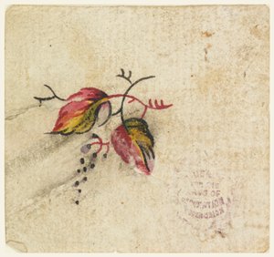 Houtsnede proefdruk voor een bedrukt textiel door Unknown artist