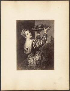 [Werk gemaakt naar Titiaans "Meisje met fruitschaal"]. door Unknown artist