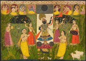 Aanbidding van Shri Nathji door Unknown artist