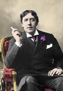 Portret van schrijver Oscar Wilde. Foto uit de 19e eeuw door Unknown artist