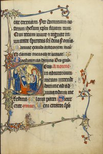 Beginletter D: De aanbidding van de Wijzen door Unknown artist/maker