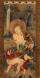 Arhat, Japans, late Kamakura periode, 14e eeuw door Unknown follower of Ryozen