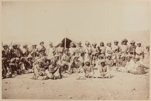Afghaanse stamleden bij een durbar door Unknown photographer