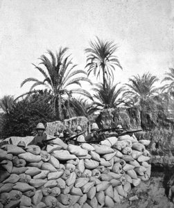Verovering van Libië door Italië, ca.1911 (zwart-wit foto)
