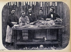 Dissectie, ca. 1865. door Unknown photographer