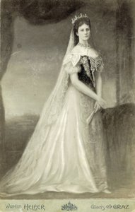 Elisabeth, keizerin van Oostenrijk en koningin-gemalin van Hongarije (24 december 1837 – 10 september 1898) (foto) door Unknown photographer