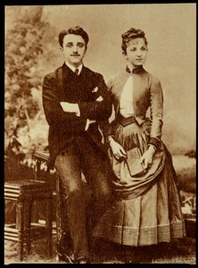 Georges en Jeanne Hugo (kleinkinderen van Victor Hugo) door Unknown photographer