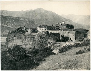 Heilig Klooster van St. Stefanus (Agios Stefanos), Meteora, Trikala, Griekenland, ca. 1890