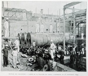 Installatie van stoomketels van Haiphong katoen spinnen op 25/9/1899 - in 