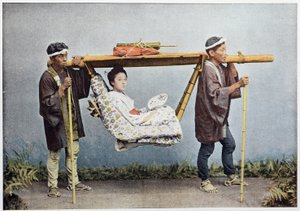Reisstoel uit Japan door Unknown photographer