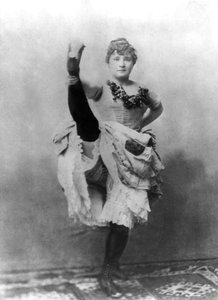 Louise Weber (1870-1929) alias La Goulue, Franse danseres van de Franse Cancan bij Folies Bergère in Parijs en model van Toulouse-Lautrec