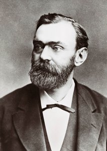 Portret van Alfred Berhard Nobel (1833-1896), Zweedse chemicus. Foto door Unknown photographer