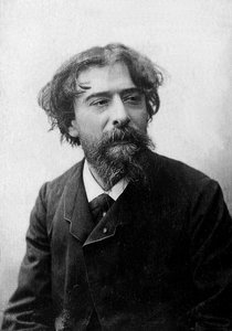 Portret van Alphonse Daudet (1840-1897), Franse romanschrijver en verhalenverteller door Unknown photographer
