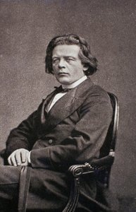 Portret van Anton Rubinstein (zwart-wit foto) door Unknown photographer