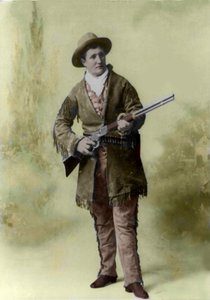 Portret van Calamity Jane (1852-1903) (Martha Canary 1852-1903) in 1895 door Unknown photographer