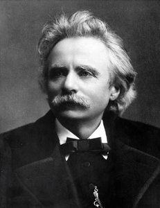 Portret van Edvard Grieg (1843 - 1907) Noorse componist door Unknown photographer