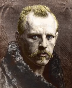 Portret van Fridtjof Nansen (1861-1930) (gravure)