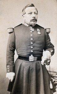 Portret van generaal Plombin 19e-eeuwse fotografie door Unknown photographer