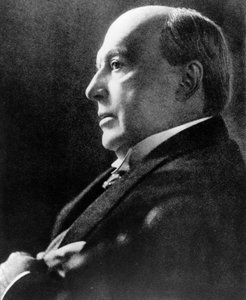 Portret van Henry James (1843 -1916). Amerikaans romanschrijver en criticus, genaturaliseerd Brit in 1915.