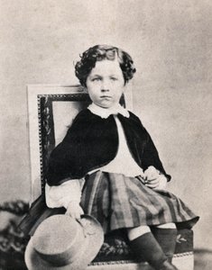 Portret van keizerlijke prins Eugene Louis Napoleon Bonaparte (1856-1879), zoon van Napoleon III. Anonieme foto genomen in Fontainebleau in juni 1860 door Unknown photographer