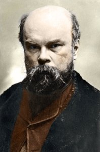 Portret van Paul Verlaine (1844-1896), Franse dichter door Unknown photographer