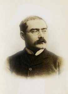 Portret van Rudyard Kipling (1865-1936), Engelse schrijver.