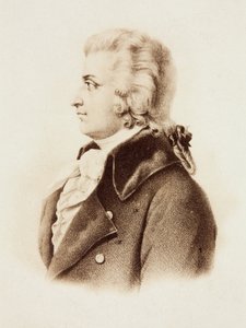 Portret van Wolfgang Amadeus Mozart door Unknown photographer