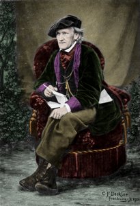 Portret van componist Richard Wagner (1813-1883) in de Villa Tribschen in Luzern, Zwitserland.