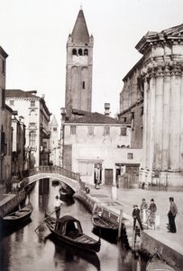 San Giovanni e Paolo wijk in Venetië - fotografie, eind 19e eeuw