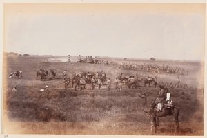 Sappers and Miners maken schuilgreppels tijdens het Delhi Camp of Exercise, circa 1885 door Unknown