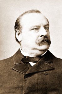 Stephen Grover Cleveland (1837-1908), President van de Verenigde Staten. door Unknown photographer