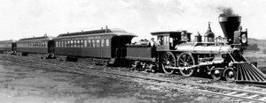 De trein van Chicago, Rock Island en Pacific Railroad (CRI&P RR) gebruikt vanaf 1852
