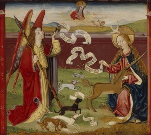 De Verkondiging. De Mystieke Eenhoornjacht. 1489