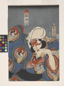 Acteur in de rol van Kobayashi Asahina door Utagawa (1786 1865) Kunisada