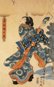 Nieuwjaarsspel door Utagawa Kunisada