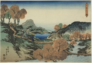 Kijken naar Esdoornbomen door Utagawa Kunisada