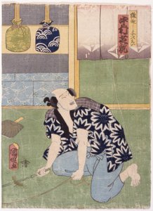 Nakumura Shikan IV in de rol van Sarumawashi Yojirō door Utagawa (1835 1888) Kuniaki