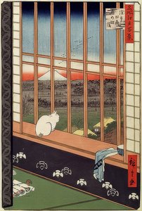 Asakusa rijstvelden en Torinomachi festival. Uit de serie: 100 beroemde uitzichten van Edo door Utagawa Hiroshige