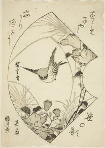 Herfstbloem en Mus door Utagawa Hiroshige