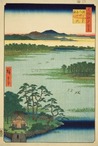 Benten-schrijn en Inokashira-vijver, uit de serie "Honderd beroemde gezichten van Edo"