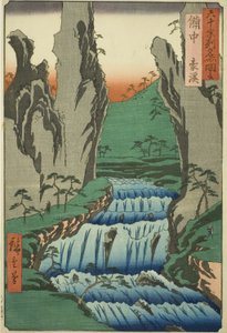 Bitchu Provincie: Gokei (Bitchu, Gokei), uit de serie "Beroemde Plaatsen in de Zestig-odd Provincies (Rokujuyoshu meisho zue)"