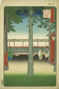 Dageraad bij Kanda Myojin-schrijn (Kanda Myojin akebono no kei), uit de serie "Honderd beroemde uitzichten van Edo (Meisho Edo hyakkei)"