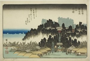 Avondklok bij Ikegami (Ikegami no bansho), uit de serie "Acht Zichten in de Omgeving van Edo (Edo kinko hakkei no uchi)"
