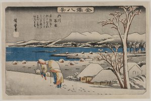 Avondsneeuw bij Uchikawa, uit de serie Acht Zichten van Kanazawa